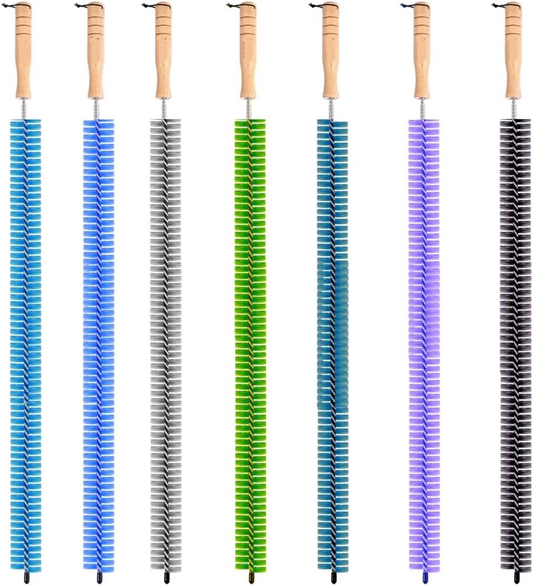 Lange radiatorborstel voor dieptereiniging