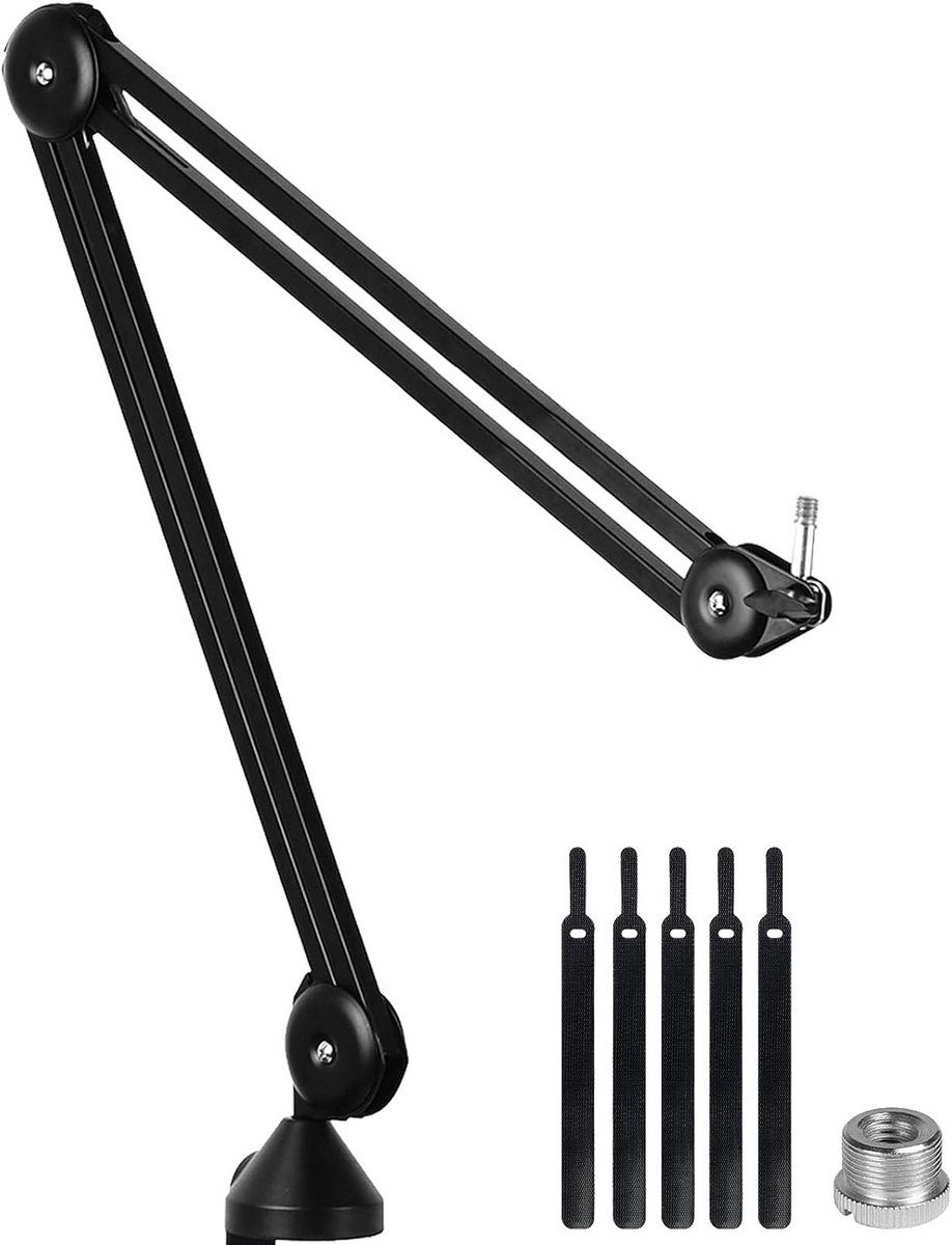Microfoon Arm - Studiestandaard - Opnemen Muziek - Verbeterde Stabiliteit - 50x50cm Arm - Blauw