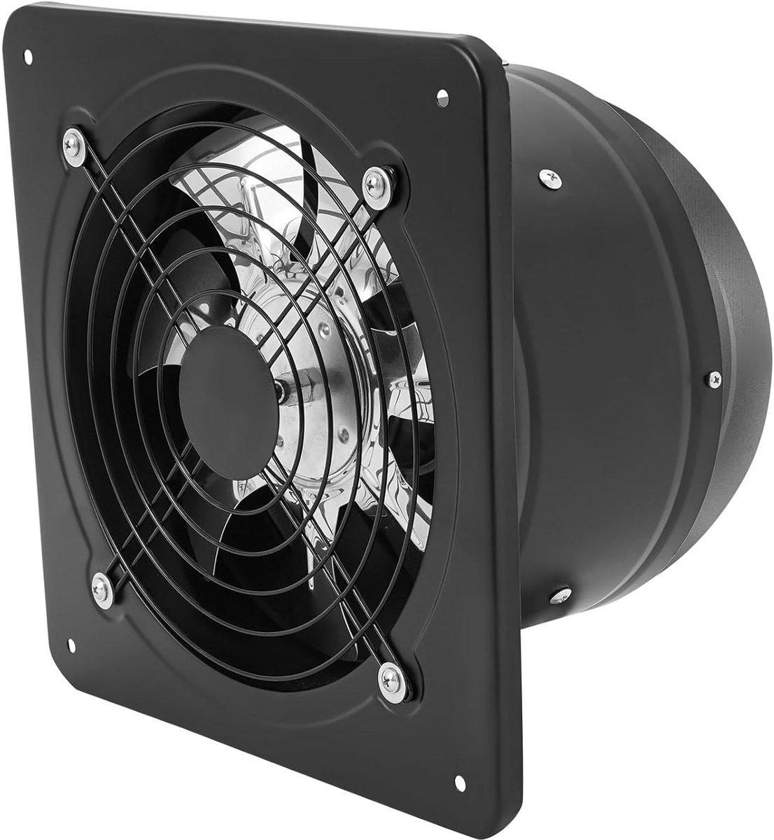 Afvoerluchtventilator - Keuken ventilator - Ruimte Ventileren - Krachtige Koperdraadmotor - 30 x 30 x 16 cm - Zwart