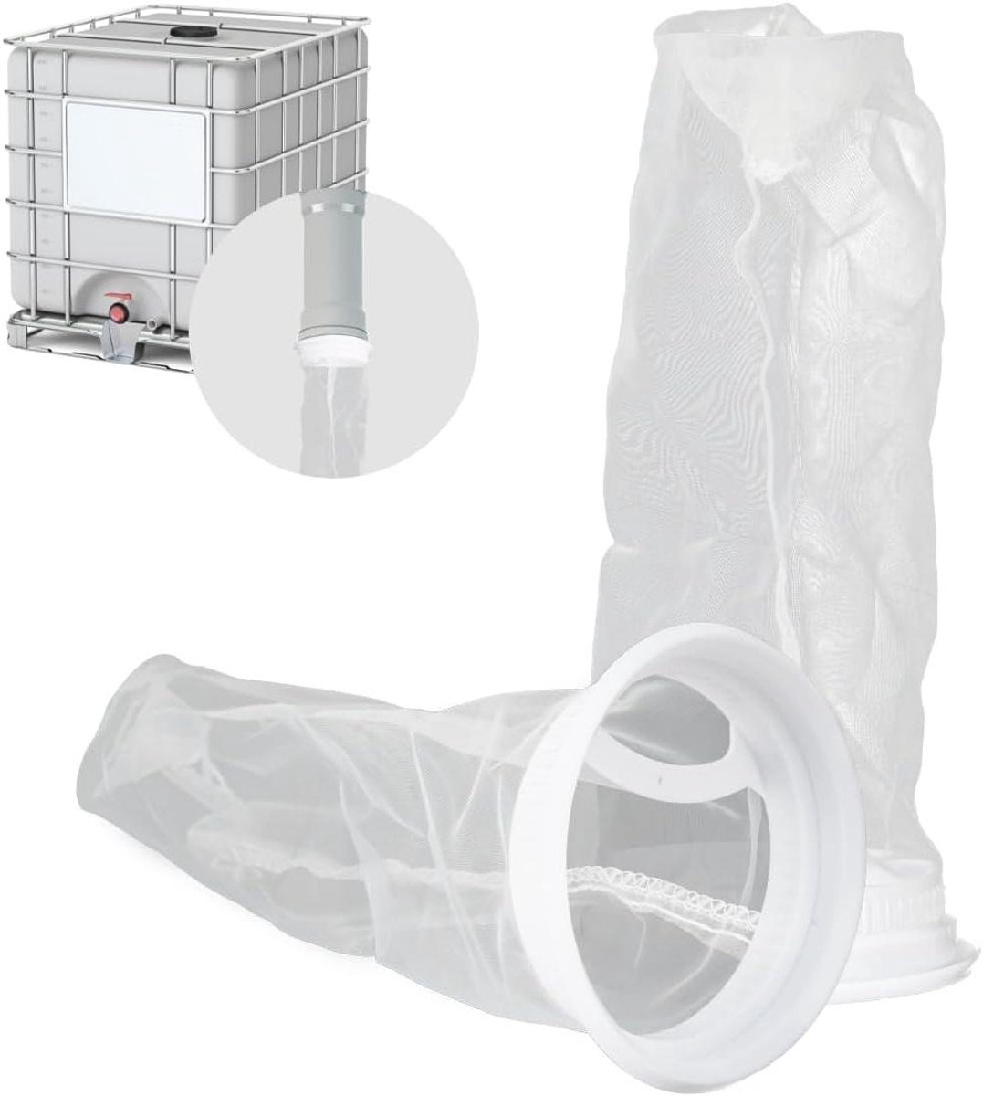 Filter voor IBC-tank: nylon vervanging, efficiënte filtratie, universeel gebruik, 2-pack.