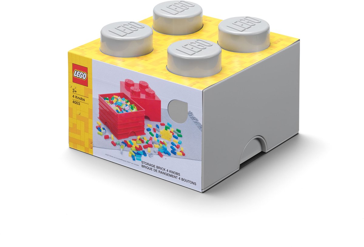 Room Copenhagen LEGO Storage Brick 4 Grijs - stapelbare opbergdoos thumbnail 3