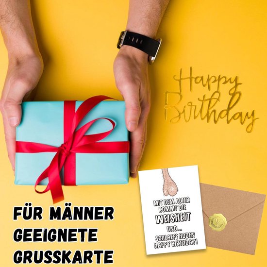 Grappige Verjaardagskaart voor Mannen met Gratis Stickers en Envelop | bol
