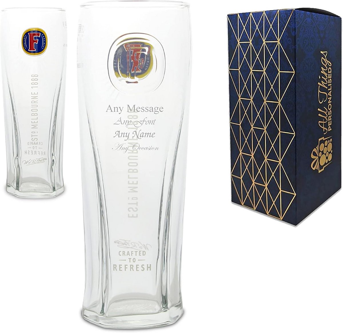 Gepersonaliseerd Pintglas met Gravering en Geschenkdoos