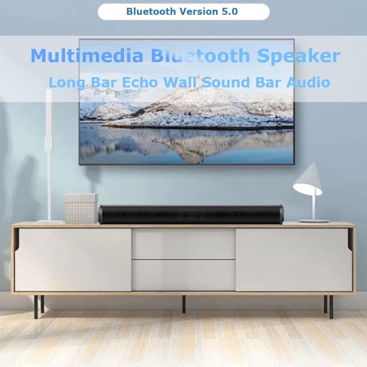 Draagbare Bluetooth Soundbar met FM Radio en Diverse Aansluitingen