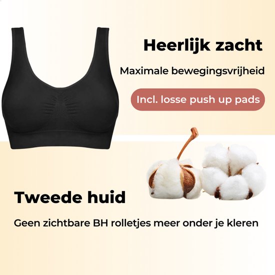 HUBER Spacer beugelloze beha voor dames