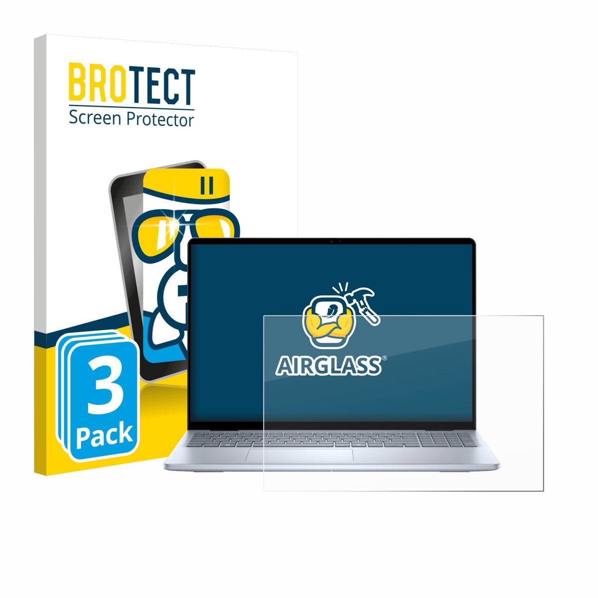 Screenprotector 3 Stuks voor Dell Inspiron 16 5645 Laptop Beschermglas transparant