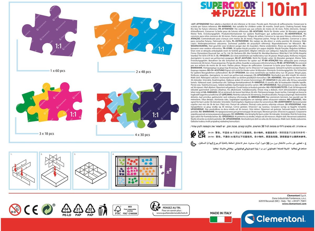 Clementoni - Puzzel - 10 Puzzels in 1 Doos - Paw Patrol - van 18 tot 60 stukjes - Puzzel Voor Kinderen - Vanaf 4 jaar — afbeelding 7