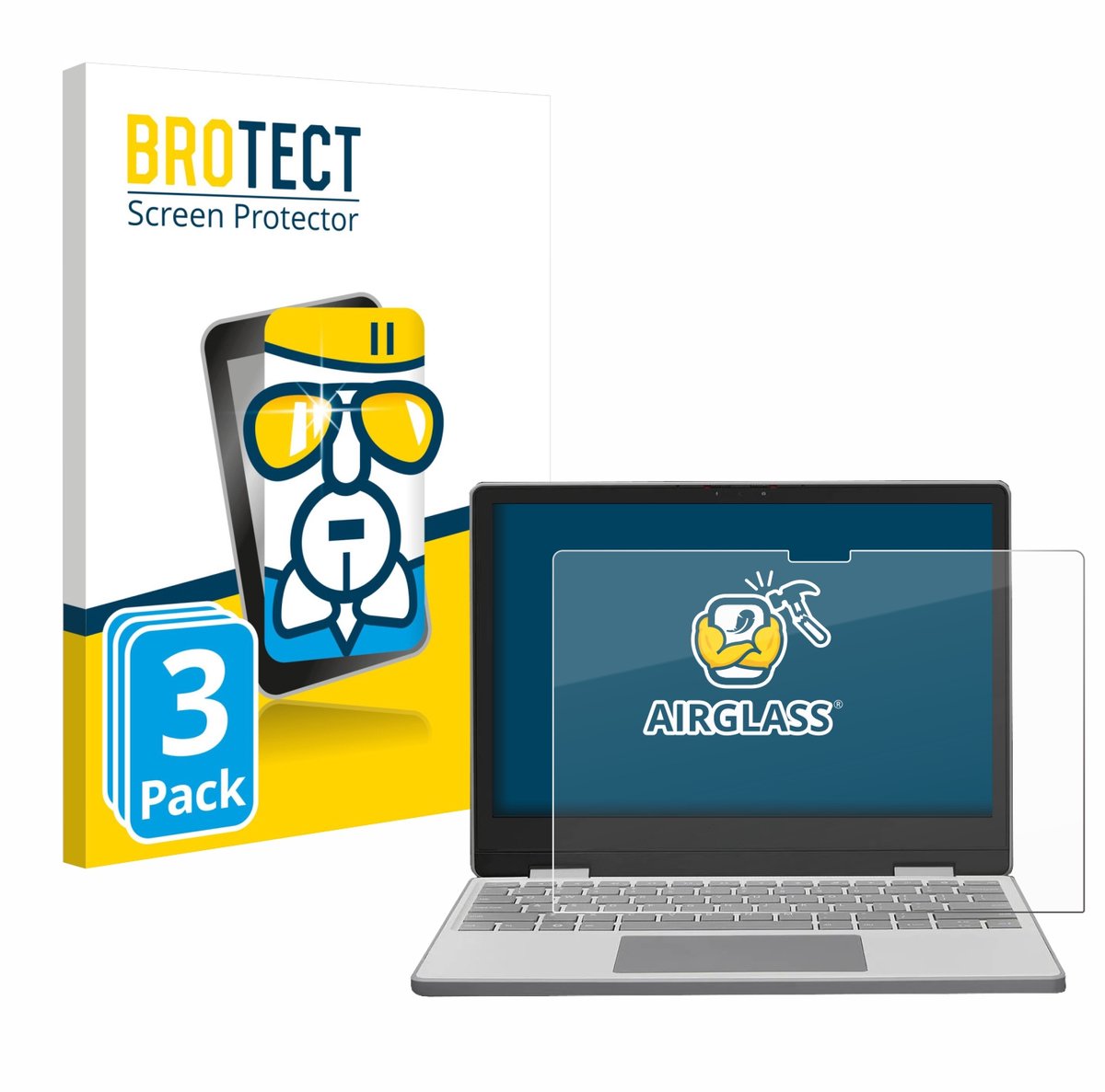 Screenprotector 3 Stuks voor Framework Laptop 12 Beschermglas transparant