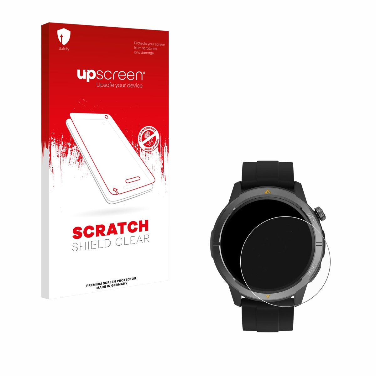upscreen - Screenprotector voor AGM Legion Watch 1.43" - Folie Beschermfolie transparant