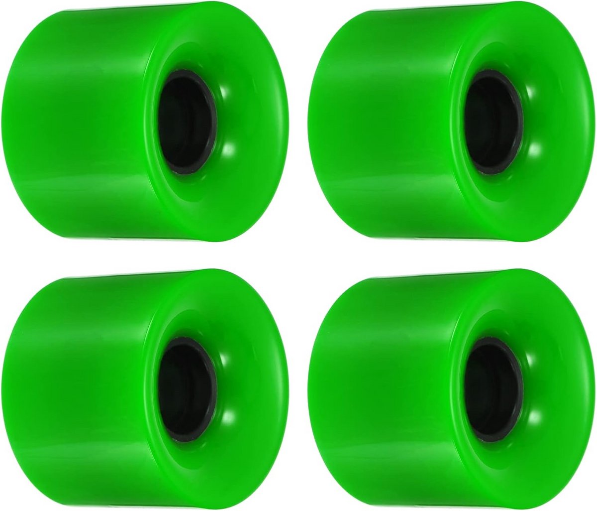 4-Pack Longboard Wielen 60mm - 78A Skateboard Cruiser Wielen Groen - Vervangingsset