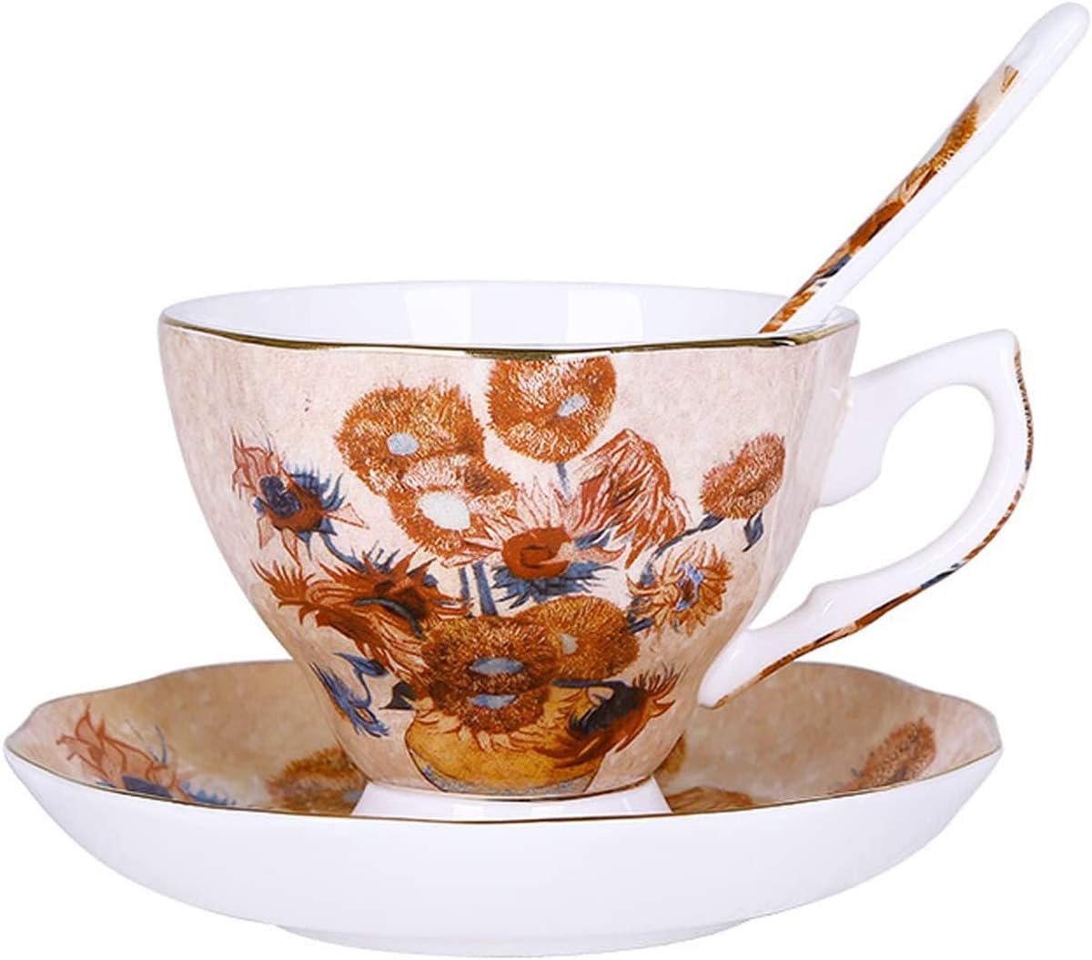 Kop en Schotel Set Bone China 200ml - Klassieke Olieverfschilderijen Theekopje