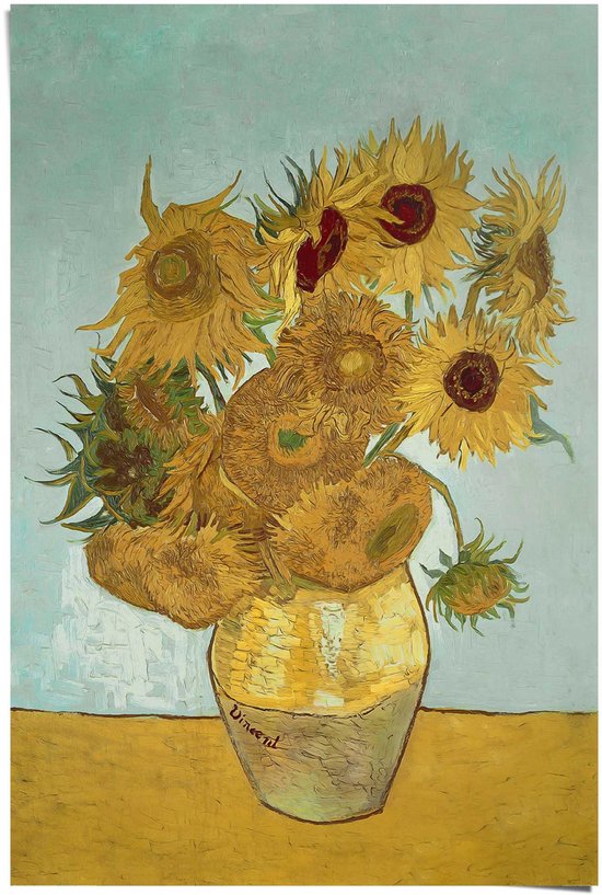 Poster Van Gogh Zonnebloemen - 91,5 x 61 - Papier - REINDERS