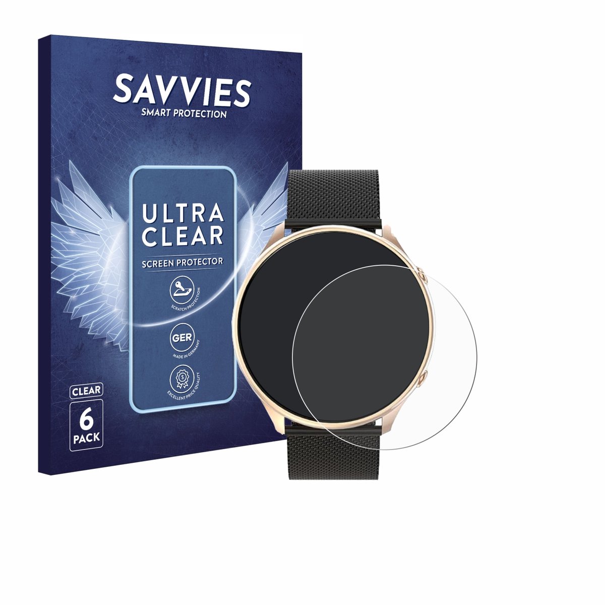 Savvies - Screenprotector voor Miecgth S51 1.39" - Folie Beschermfolie transparant 6 Stuks