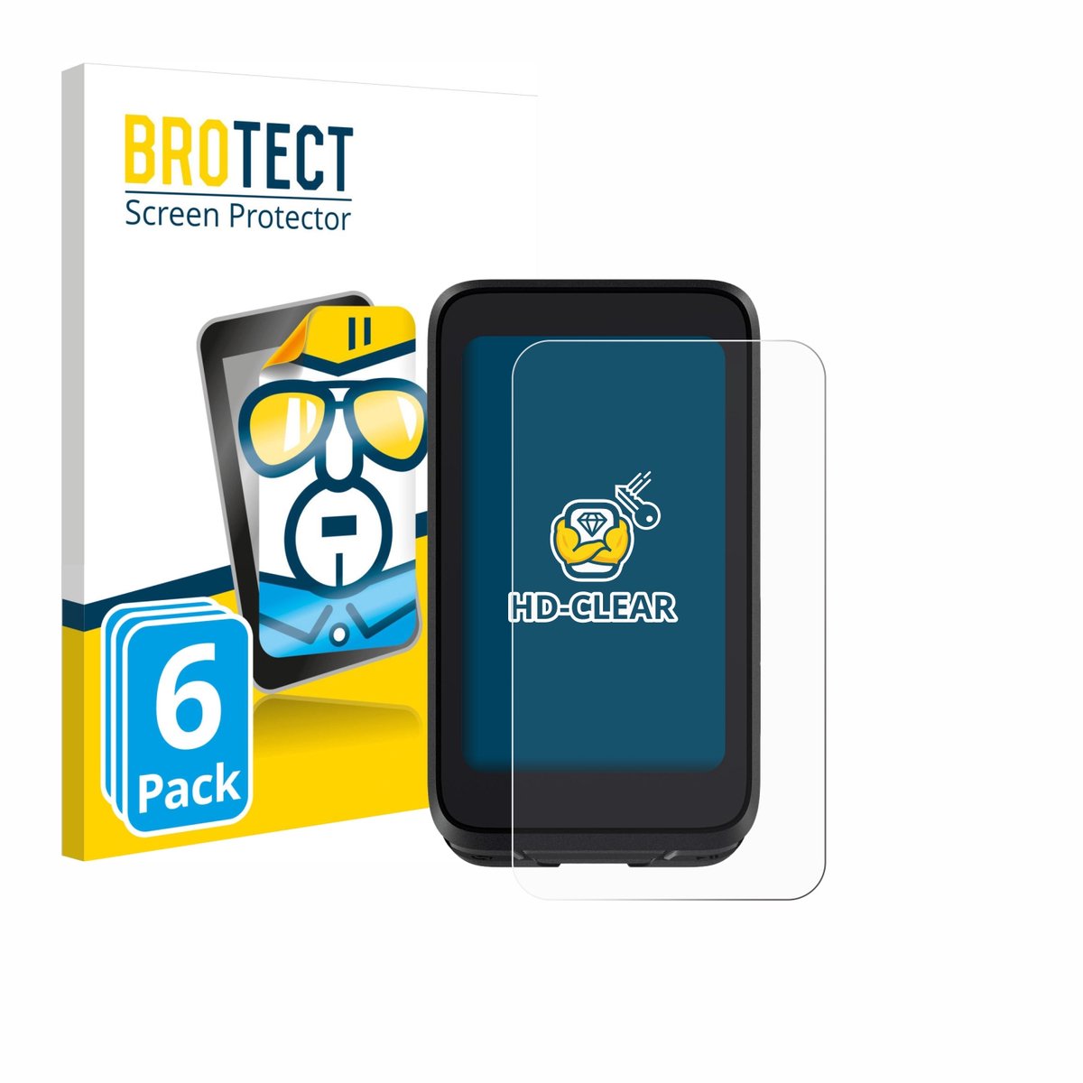 BROTECT - Screenprotector voor igpsport BiNavi Air - Folie Beschermfolie transparant 6 Stuks