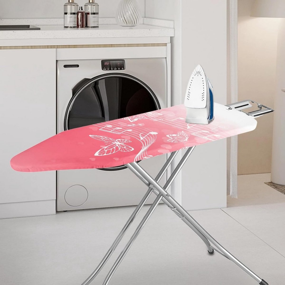 XXL Strijkplankovertrek 150x50 cm met Antislip Bevestiging - Ademend en Duurzaam
