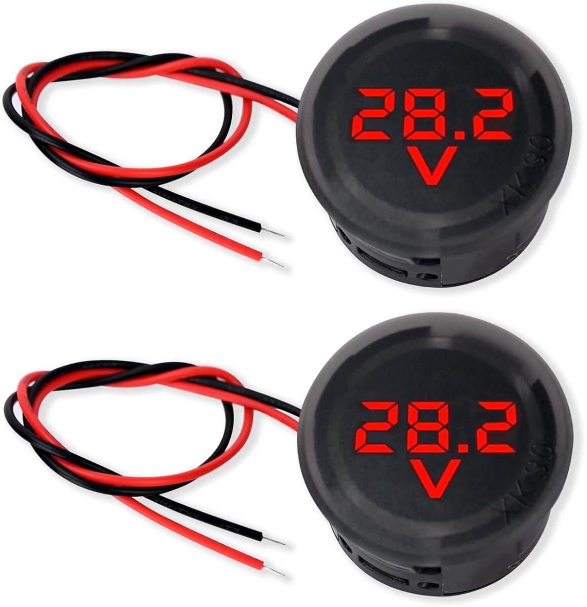 Digitale LED Voltmeter 4-100V DC - Waterdicht Spanningsmeter voor Auto, Motor, Boot