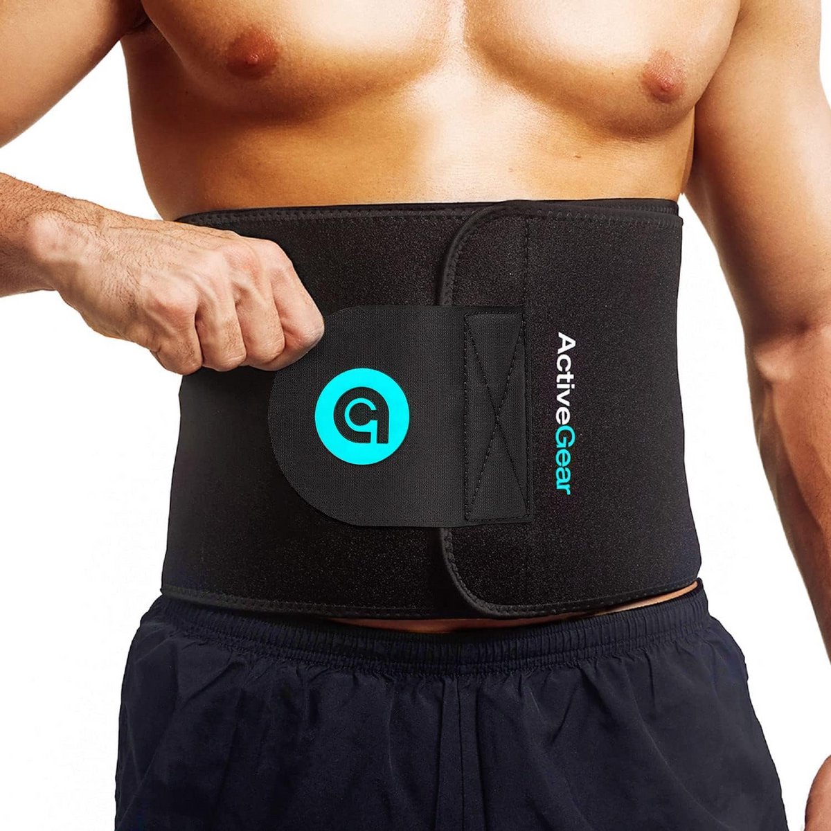Verstelbare Taille Trimmer Riem voor Zweten en Rugondersteuning - Blauw