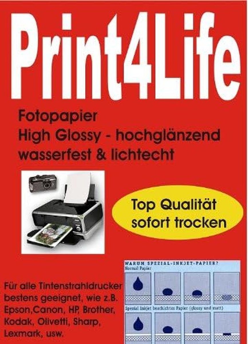 400 Vel Fotopapier 10x15 cm - 180 Grams Glanzend Papier voor Hoge Kwaliteit Prints