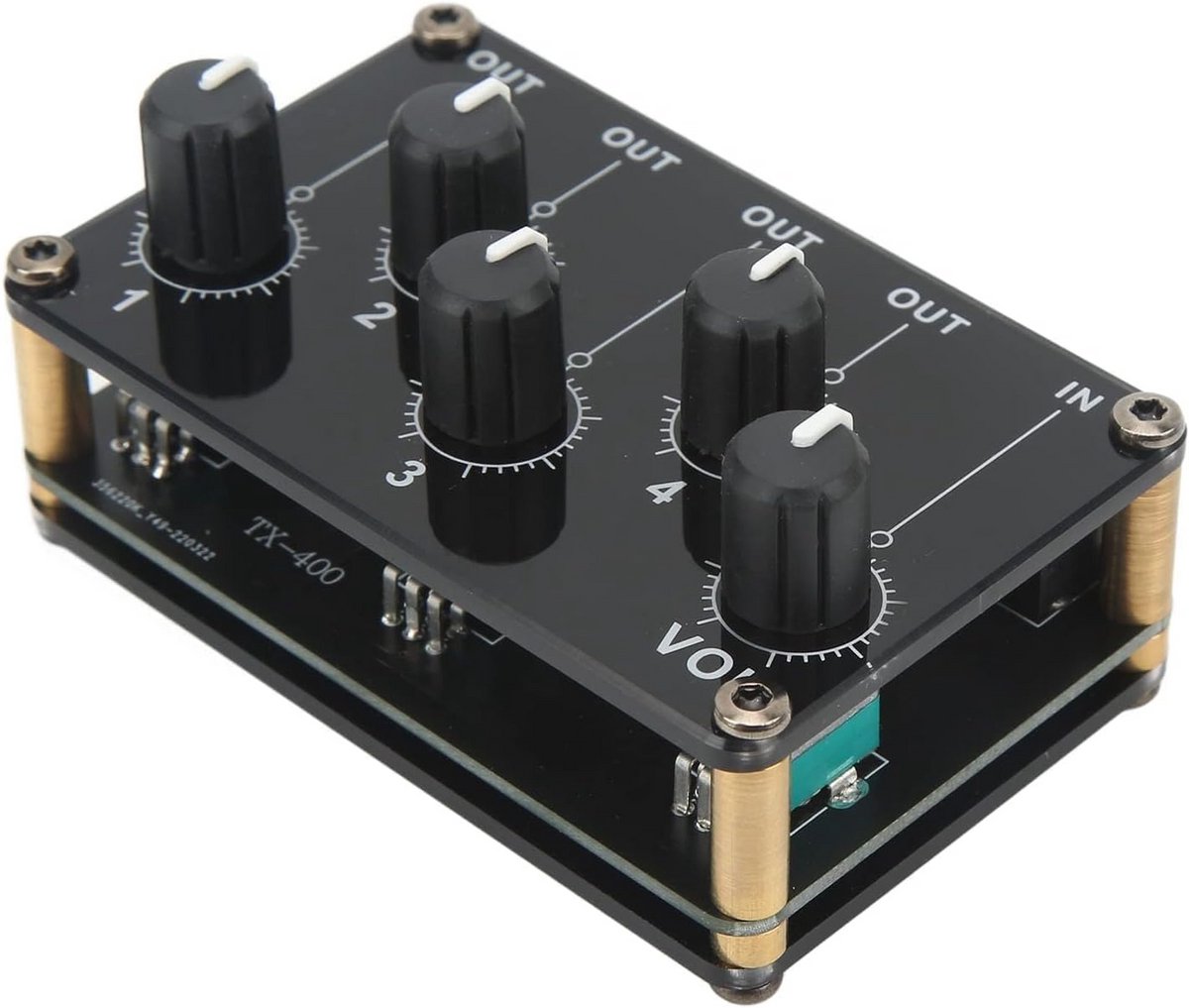 Draagbare Mini Audio Mixer - 4 Kanaals Hoge Gevoeligheid & Lage Ruis Mixer