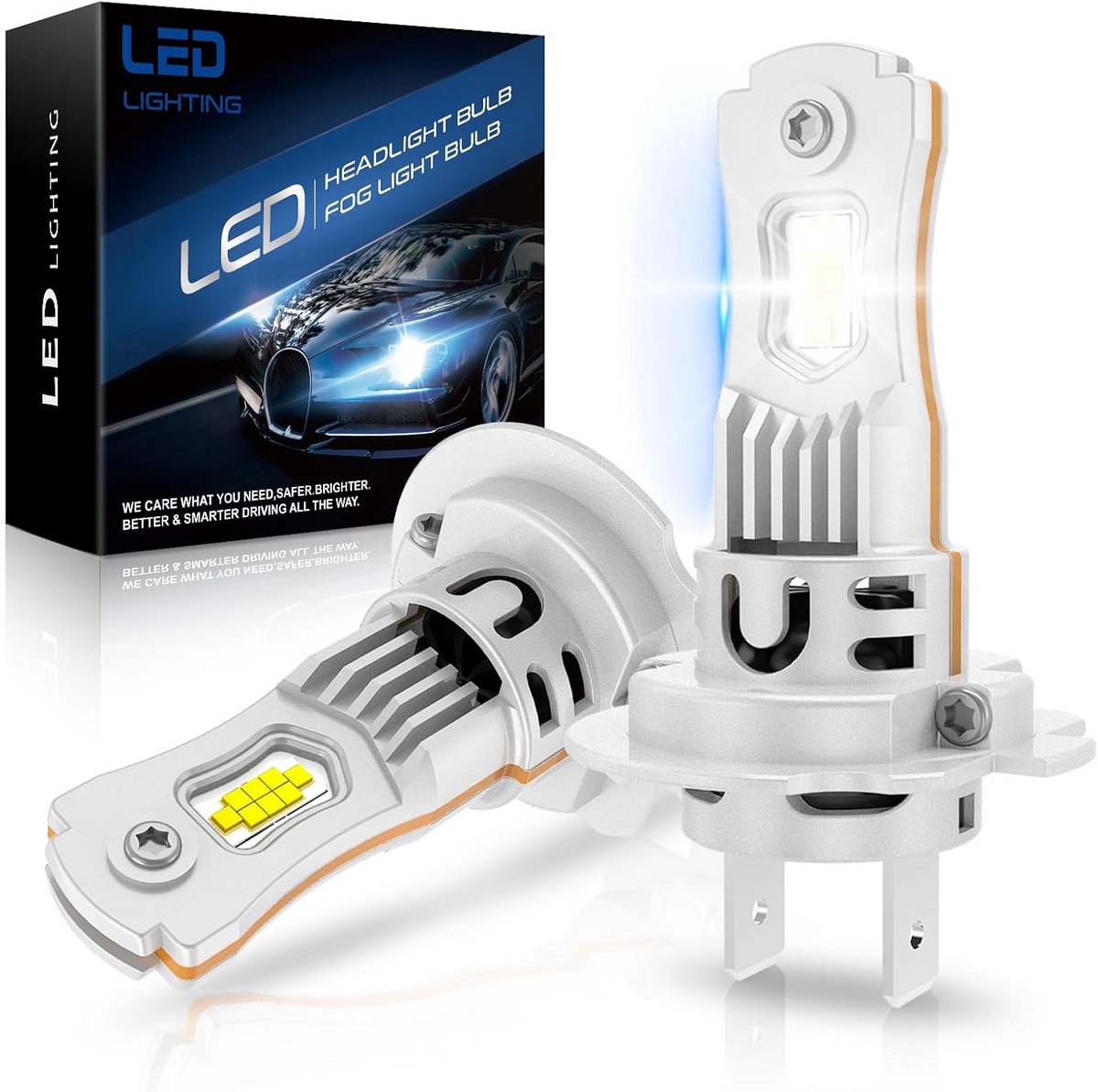 Krachtige Auto LED Koplampen H7 - 120W Koudwit 6500K - Plug & Play
