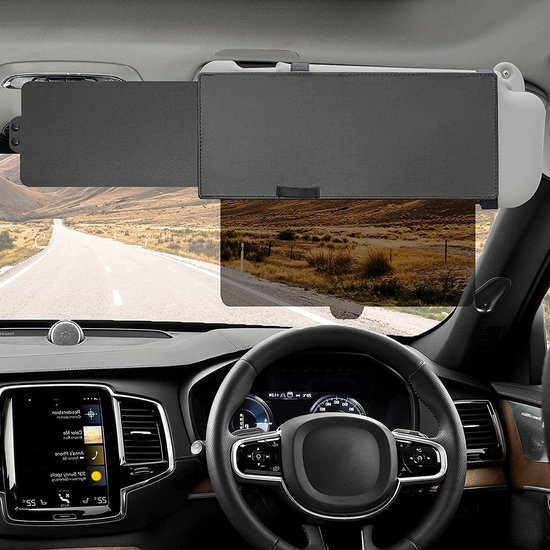 Zonneklepverlenging Voor Auto – Universele UV-bescherming, Verstelbaar, Transparant, Voor Bestuurder En Passagier, 31x13 Cm