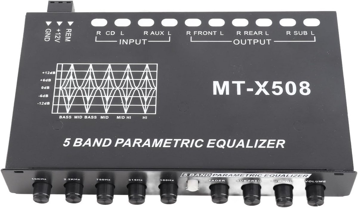 5-Band Graphic Equalizer voor Auto en Motor - Optimale Audio Afstemming