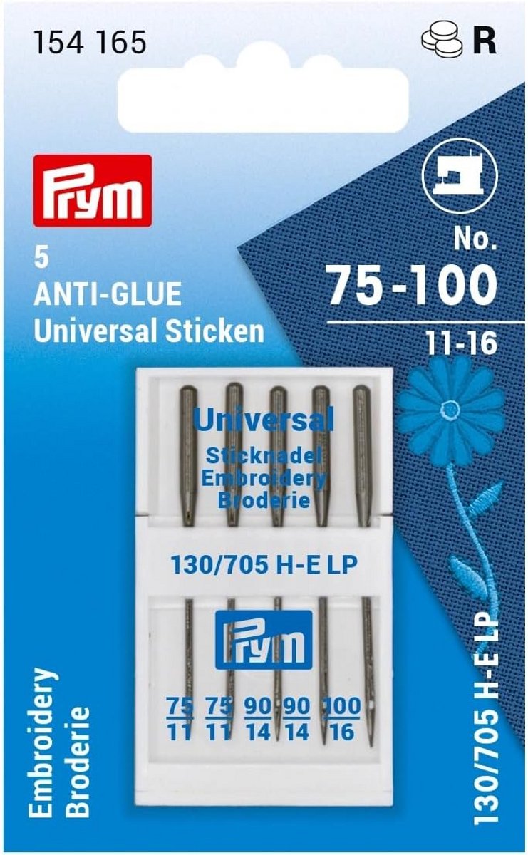 Super Universele Naaimachine Naalden met Antikleeflaag voor Alle Stoffen