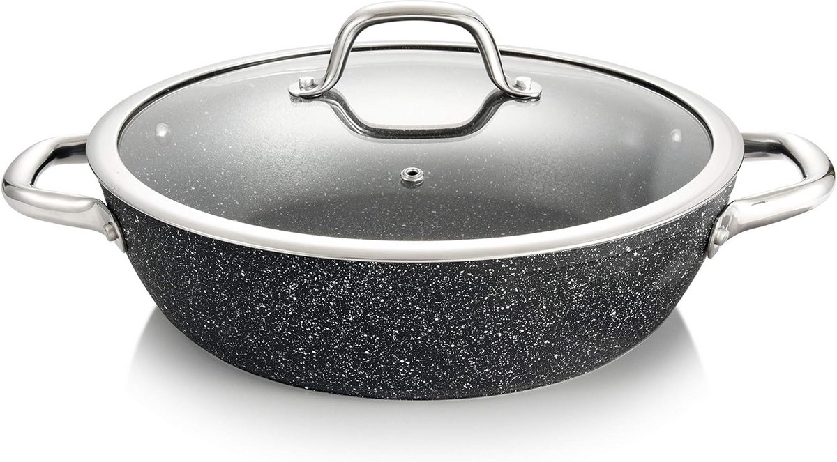 Stevige Casserole met Deksel en Steenextractie - 28 cm