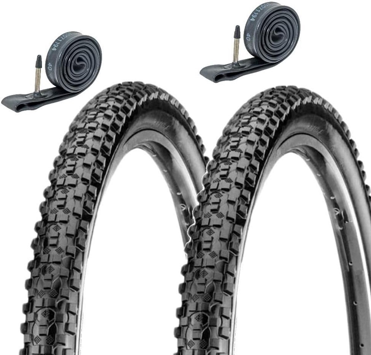 Set van 2 Mountainbikebanden 27.5 x 2.10 (52-584) Inclusief Binnenbanden met Plakset