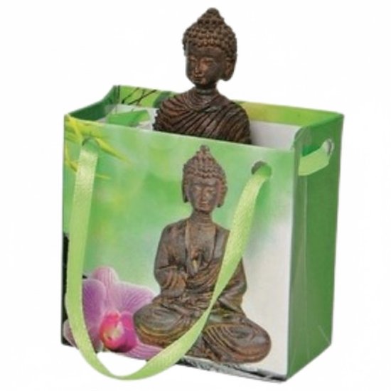 Klein bruin Boeddha beeldje voor decoratie