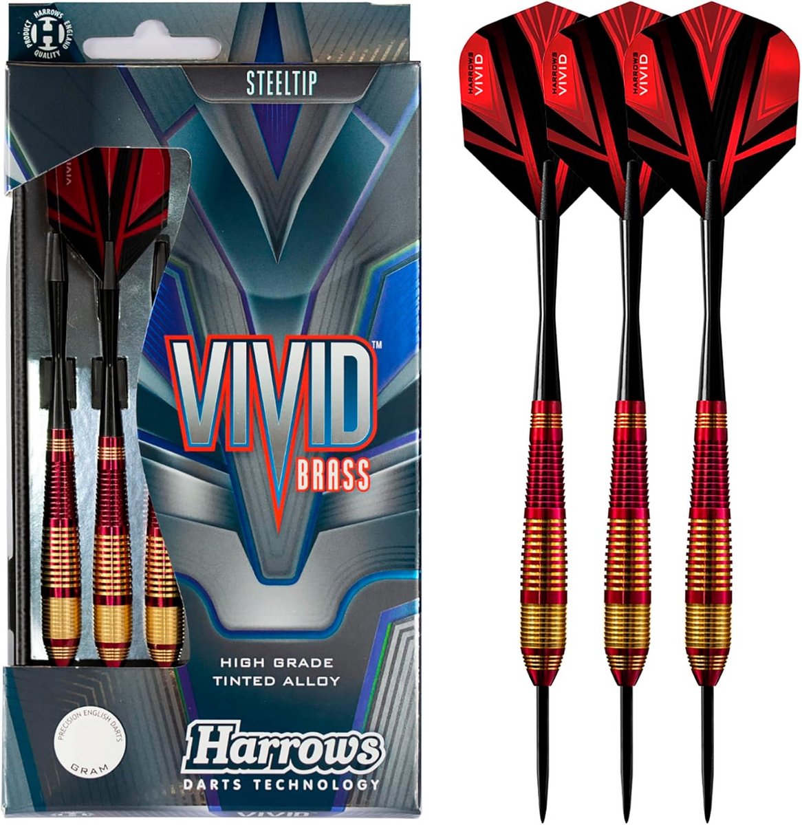 Steel Tip Darts - Dartpijlen Set - Precisie Werpen - Messing Barrel - 21 x 13 x 2 cm - Veelkleurig
