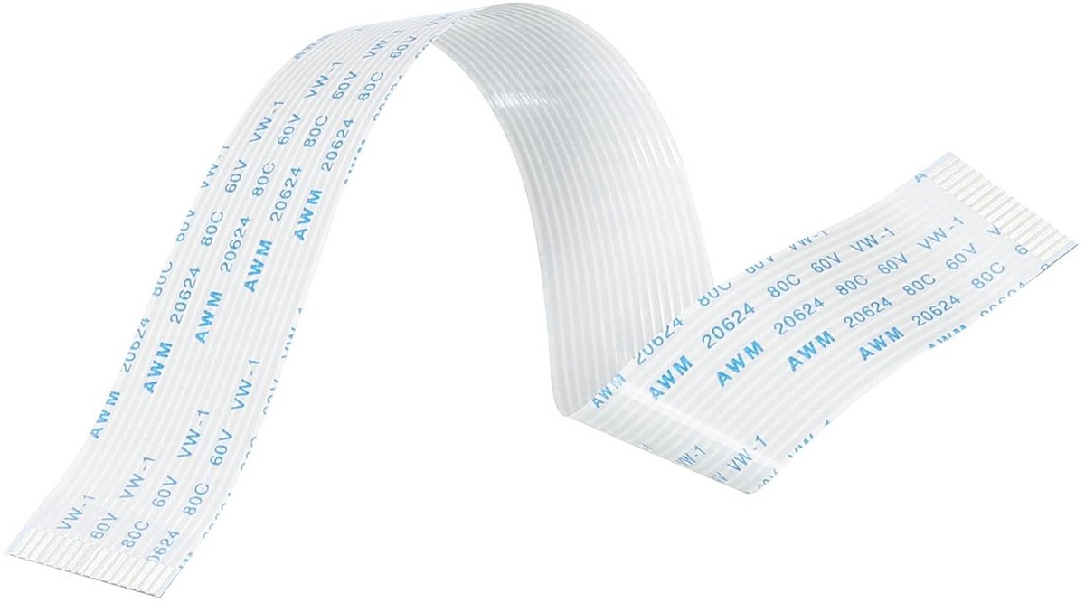 Vlakke Flexibele Printkabel 16 Pins 1 mm Pitch 20 cm voor Elektronica en Hobby