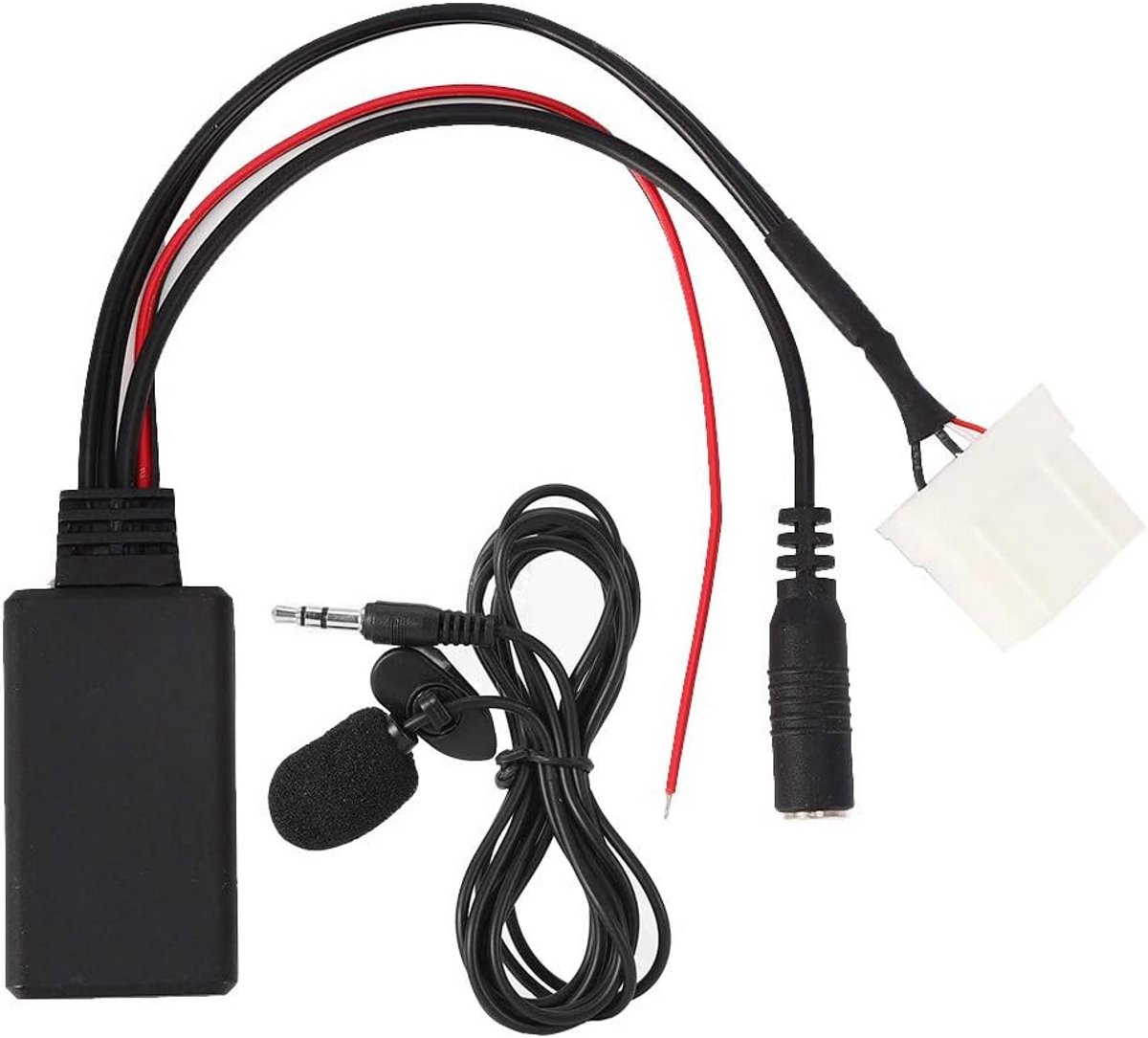 Bluetooth 5.0 Audio Adapter AUX-in Kabel met Microfoon voor Auto Muziek Ontvanger