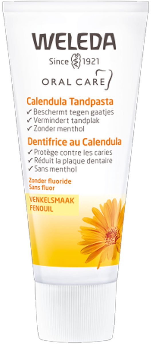 Bol.com WELEDA Calendula Tandpasta - Reinigt Mild Maar Grondig & Verwijdert Tandplak - Beschermt Tegen Tandbederf & Helpt Het Ta... aanbieding