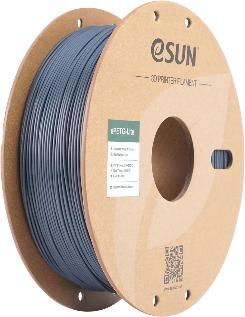 PETG Filament 1.75mm Grijs 1kg voor 3D Printers Hoge Taaiheid