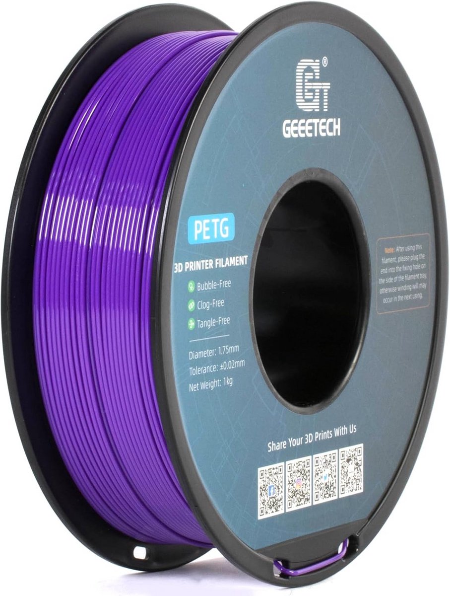 PETG Filament 1.75mm 1kg voor 3D Printer - Paars