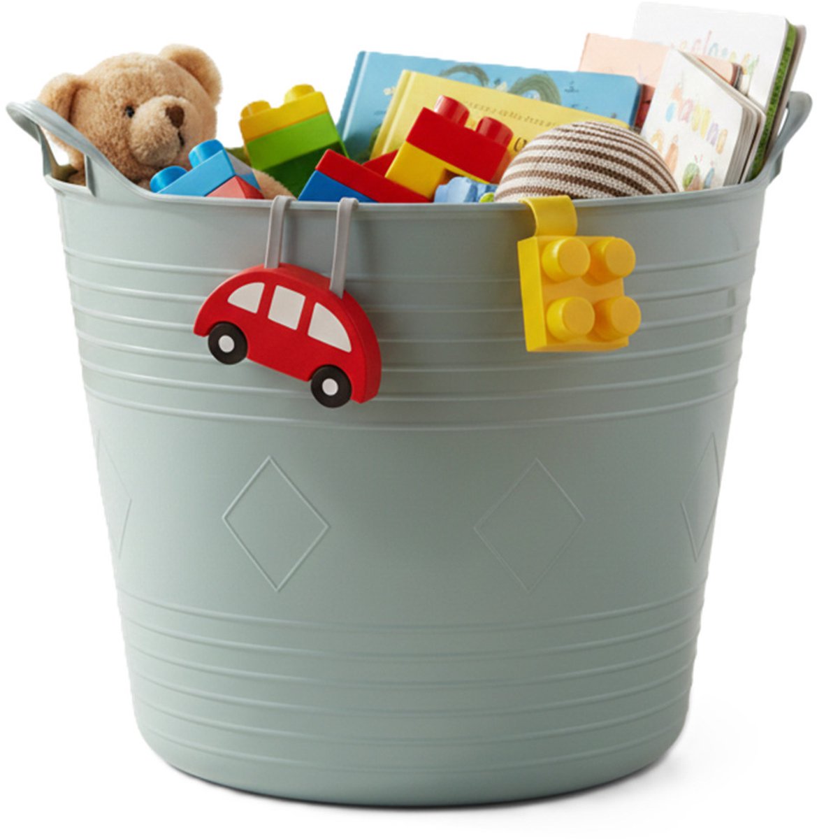 Storage solutions opbergmand - groen - 27 l - kunststof - 42 x 40 x 35 cm - met handvatten