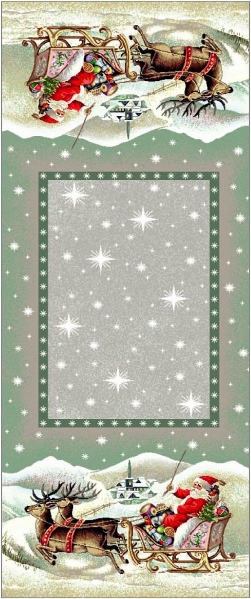 Lange Kerst Tafelrunner Gobelin Stof 135x45 cm Feestelijk Decoratie