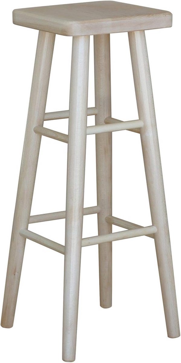 Hoge Houten Barkruk Beukenhout Gelakt 82 cm