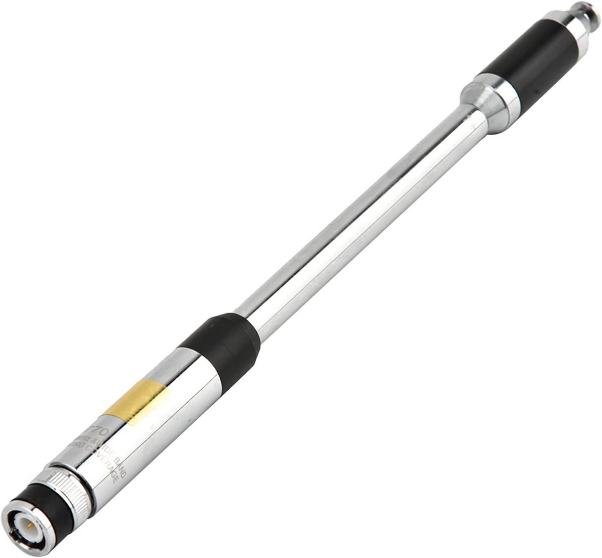Uitschuifbare Dual Band BNC Antenne voor Portofoons - RVS