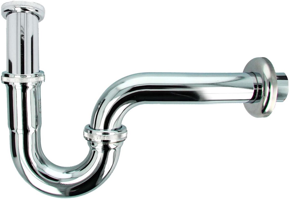 Buisgeurafsluiting Sifon voor Wastafel - Verchroomd Roestvrij Staal 1 1/4"