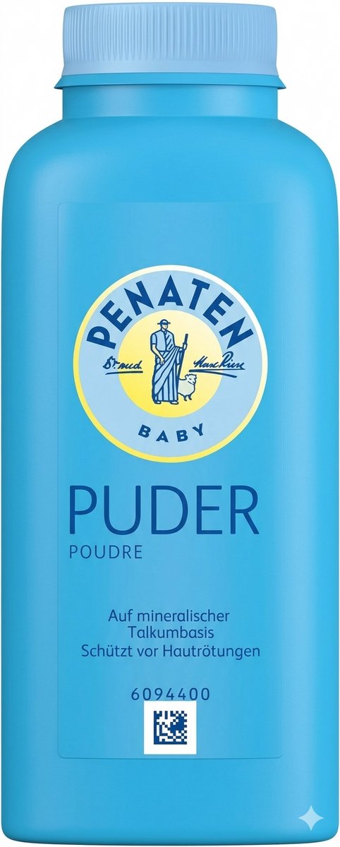 Penaten Baby - Natural baby powder with aloe vera and vitamins - 2 x 100 g - Protects sensitive skin - Moisture-taking and keeps the skin dry - 99% ingredients of natural origin with Kajal Sticker — afbeelding 3