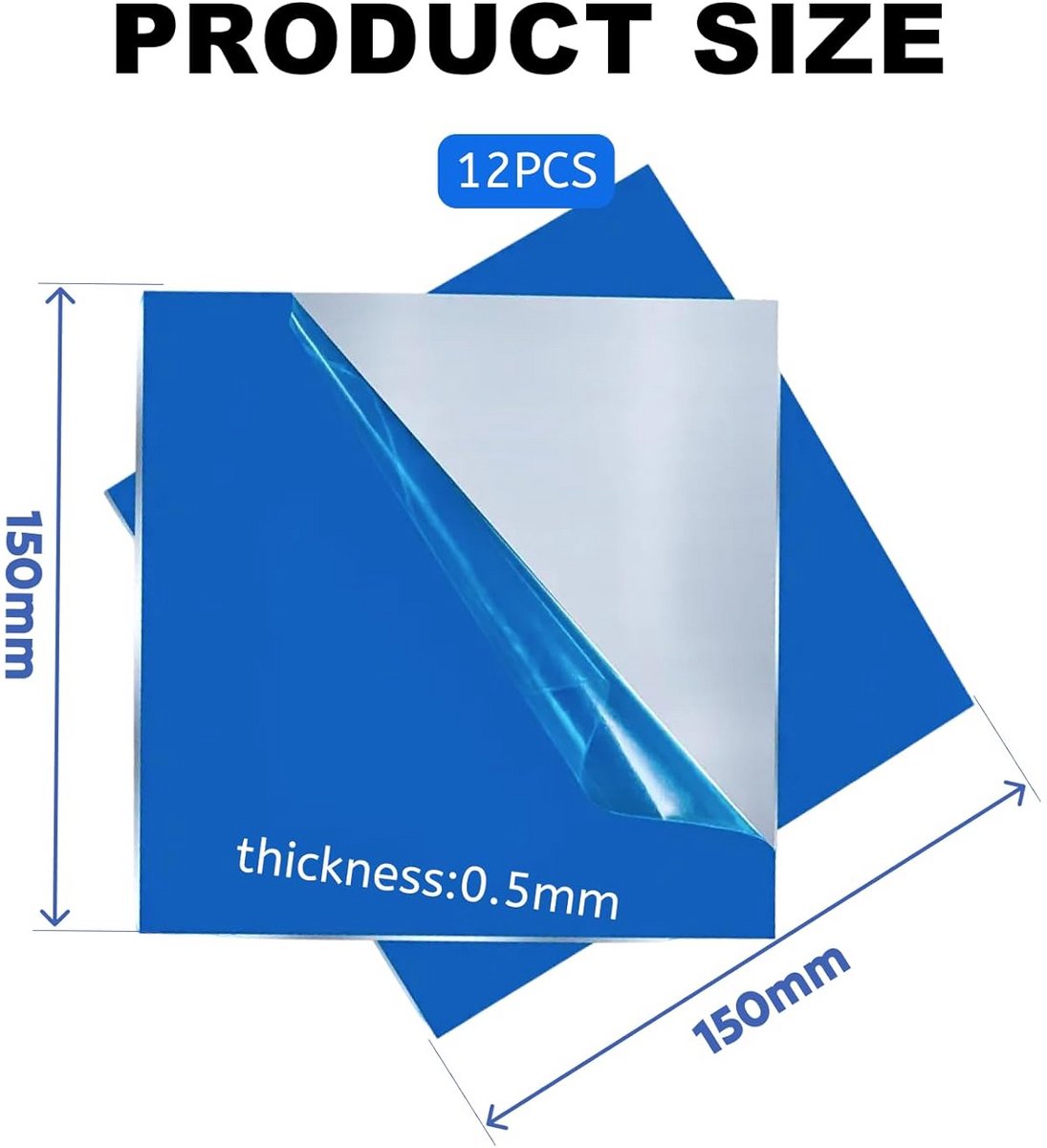 12 Stuks Aluminium Platen 150x150x0,5 mm Dunne Metaalplaten voor Knutselen en Lassen