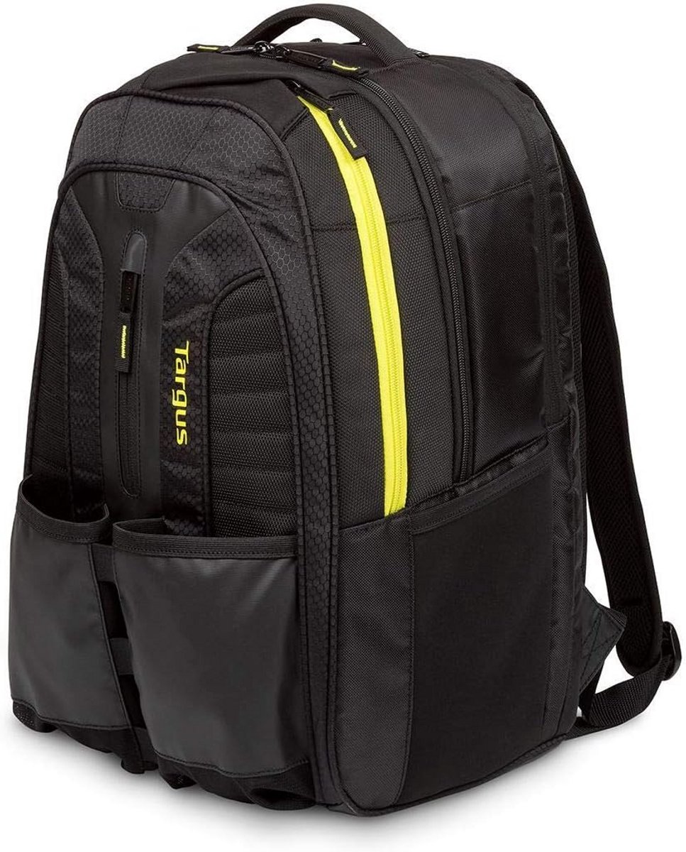 Laptop Rugzak voor 15,6 inch met Racketvak - Zwart/Geel