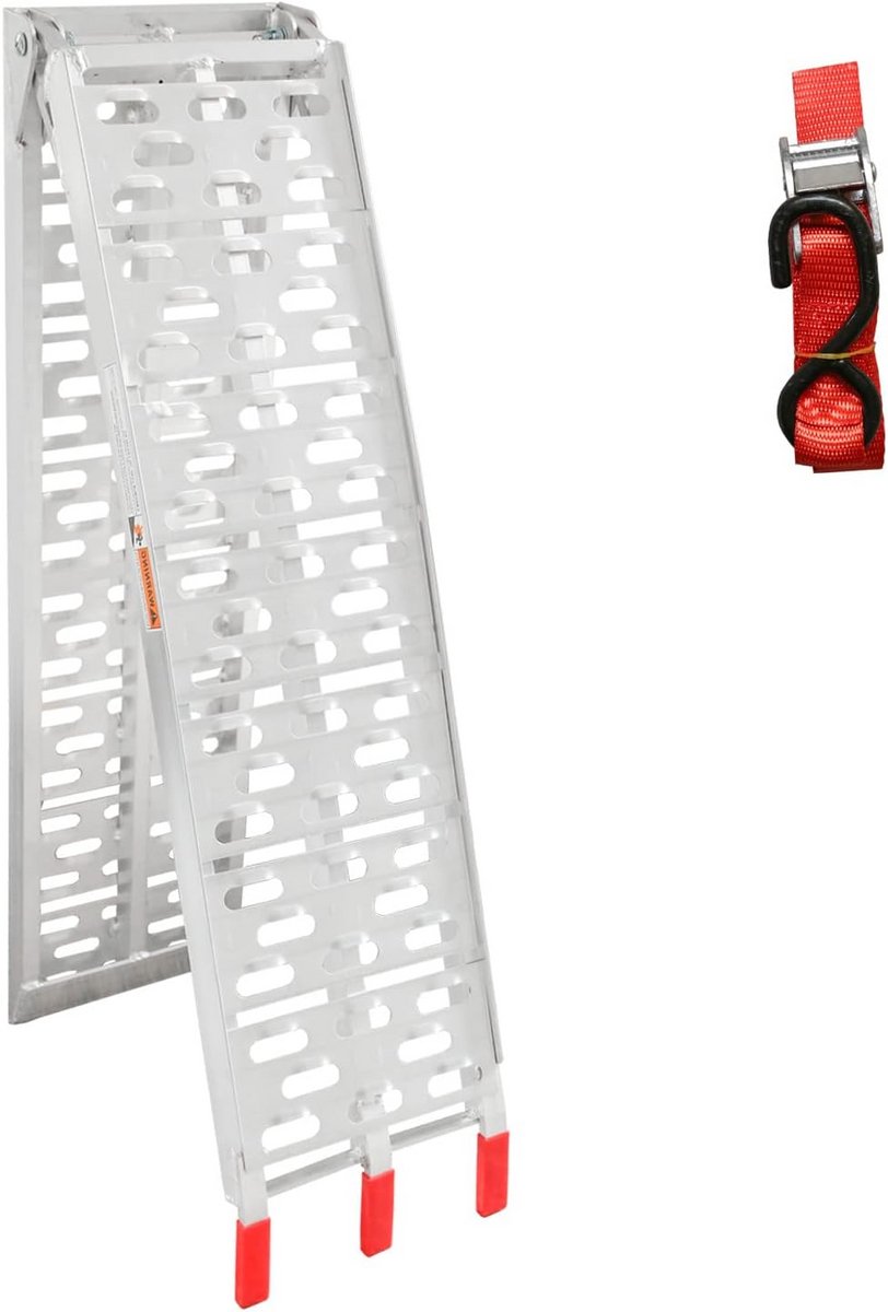Inklapbare Oprijplaten Aluminium - Set van 3 - 340 kg Draagvermogen per Stuk