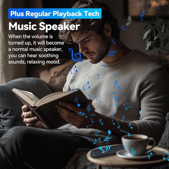 Deze draagbare Bluetooth-luidspreker voor onder het kussen is een slaaphulpmiddel met botgeleiding, 11 ingebouwde witte ruisstanden en een timer. Hij ondersteunt TF-kaarten en is geschikt voor thuis en op reis. (Zwart) van Merkloos — afbeelding 5
