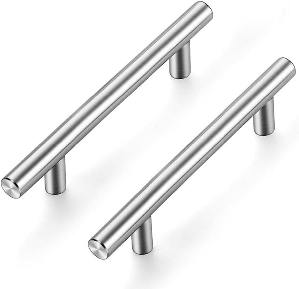 10x RVS Meubelgrepen 96mm Gatenafstand Keukenkast Deurklinken Zilver
