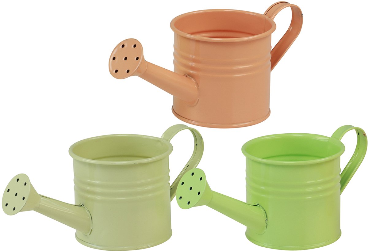 Decoratieve gieterplantenbakset, metaal, 8-delig, veelkleurig, 16,5x7