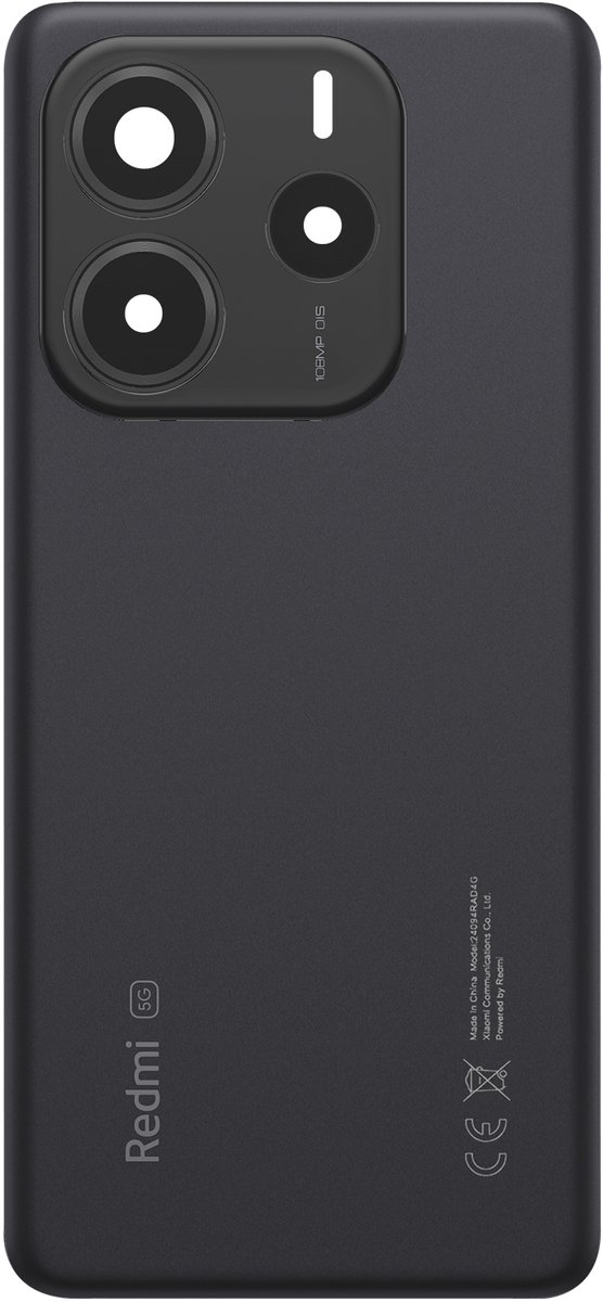 Xiaomi, Vervangende Batterijklep voor Redmi Note 14 5G Service Pack, Zwart