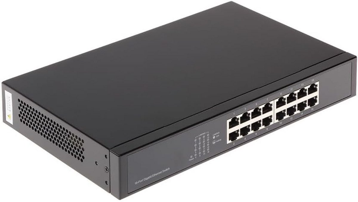 Managed L2 Netwerk Switch met 16 Gigabit Poorten - Desktop/Rackmonteerbaar